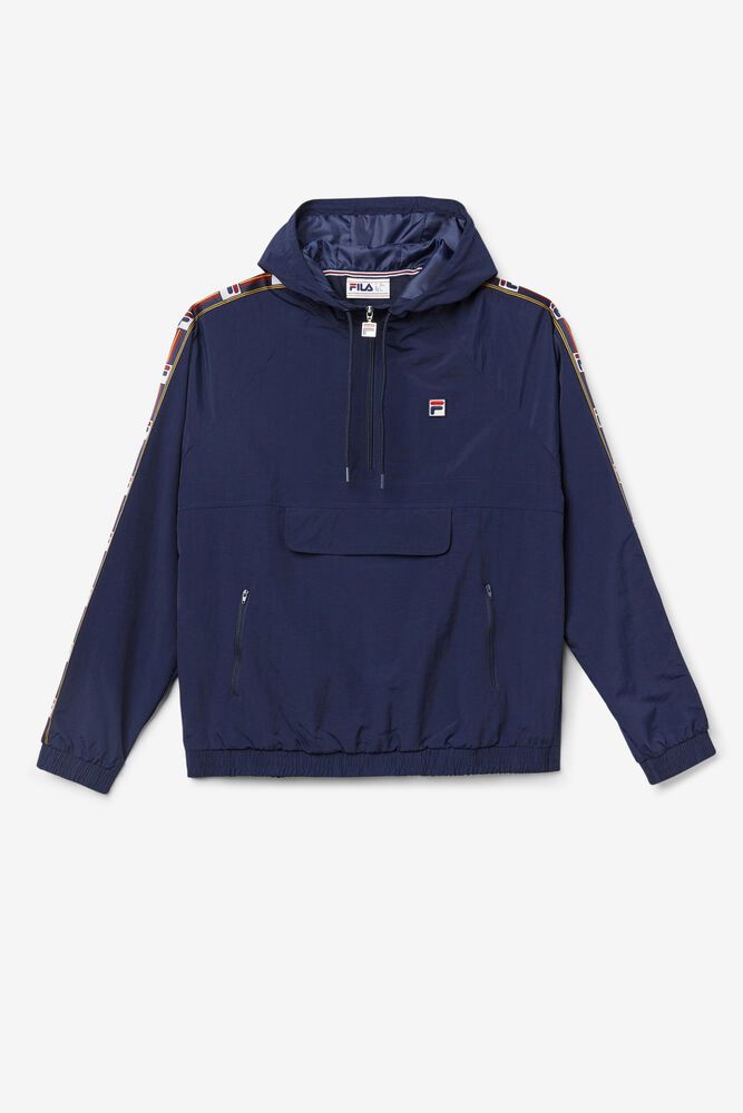 Fila Bunda Panske Cameron 1/2 Zips Wind Námornícka Modrá - PFCNW8740